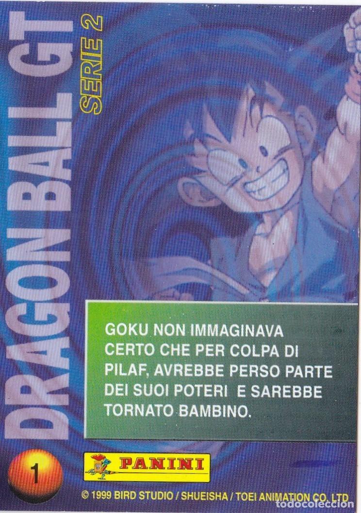 Colecionismo Cromos antigos: CROMO TRADING / CARTA 1 DRAGON BALL GT SERI 2, PANINI 1999 (ED ITALIANA)