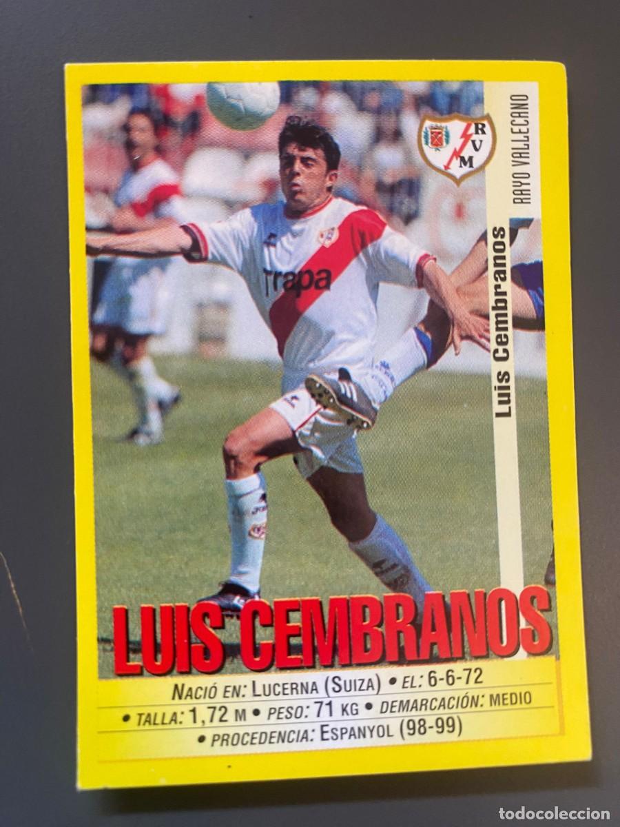 Colecionismo Cromos antigos: CROMO 353 CEMBRANOS RAYO VALLECANO PANINI LIGA 1999 2000 99 00 SIN PEGAR NUNCA PEGADO