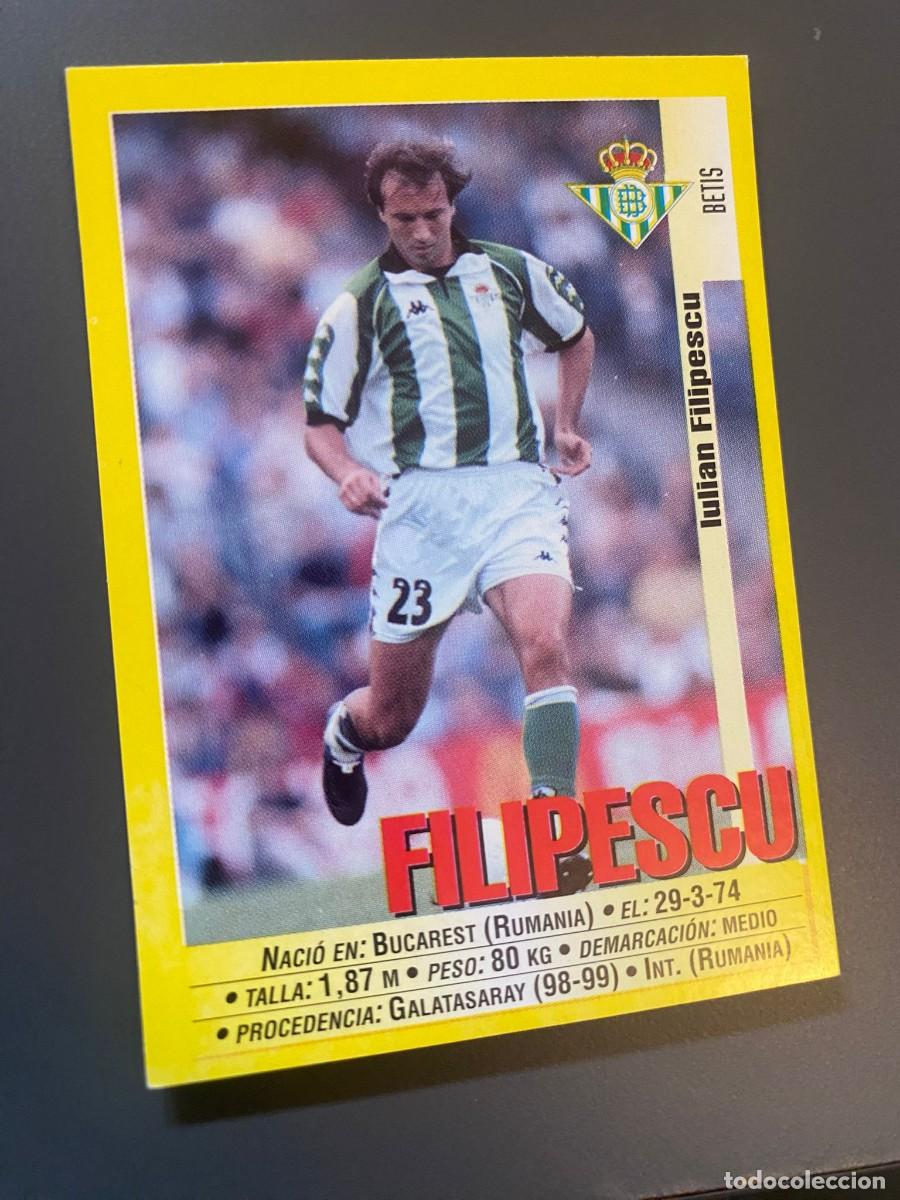 Coleccionismo Cromos antiguos: CROMO 200 FILIPESCU REAL BETIS PANINI LIGA 1999 2000 99 00 SIN PEGAR NUNCA PEGADO
