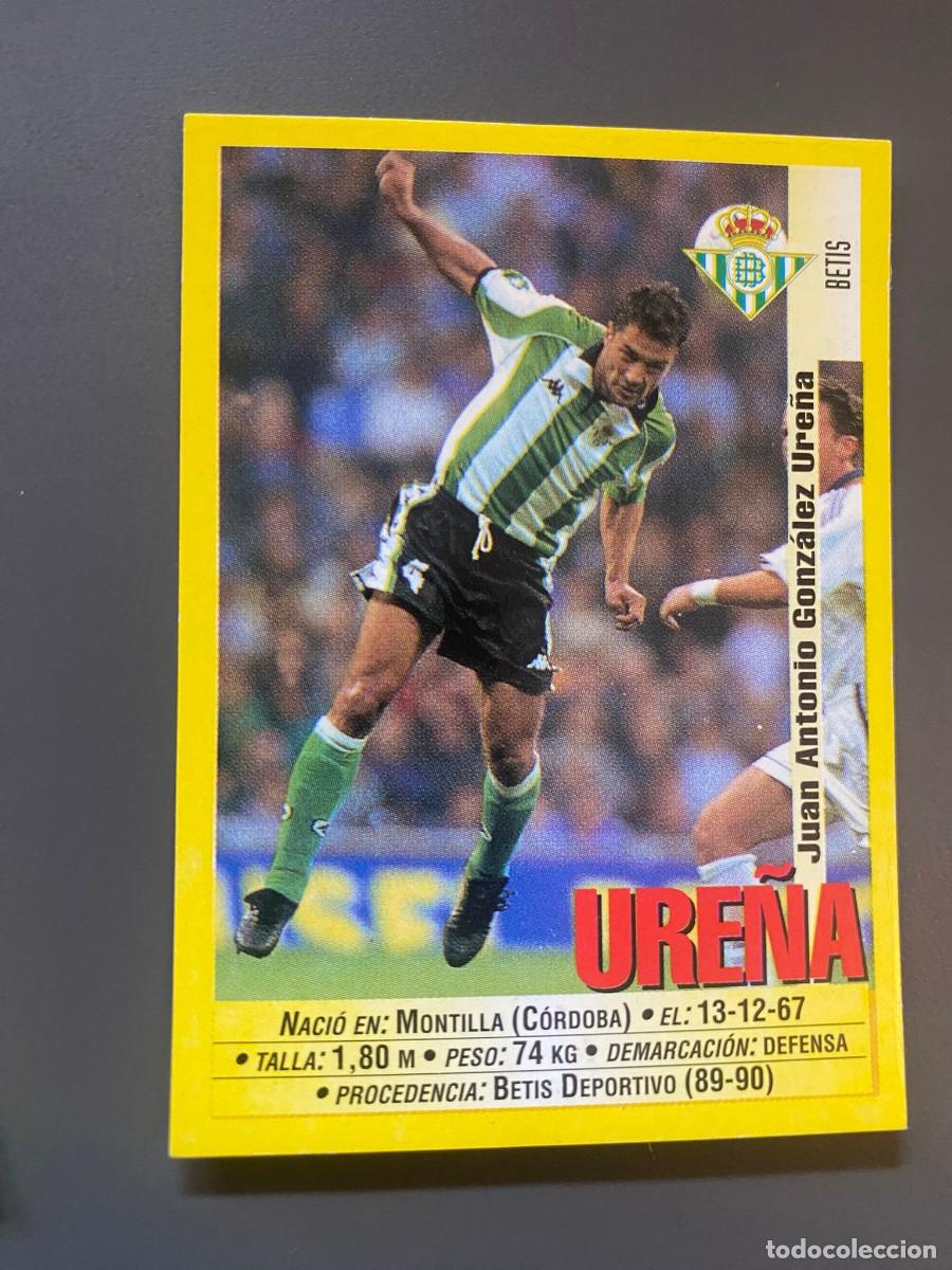 Coleccionismo Cromos antiguos: CROMO 195 URE&Ntilde;A REAL BETIS PANINI LIGA 1999 2000 99 00 SIN PEGAR NUNCA PEGADO