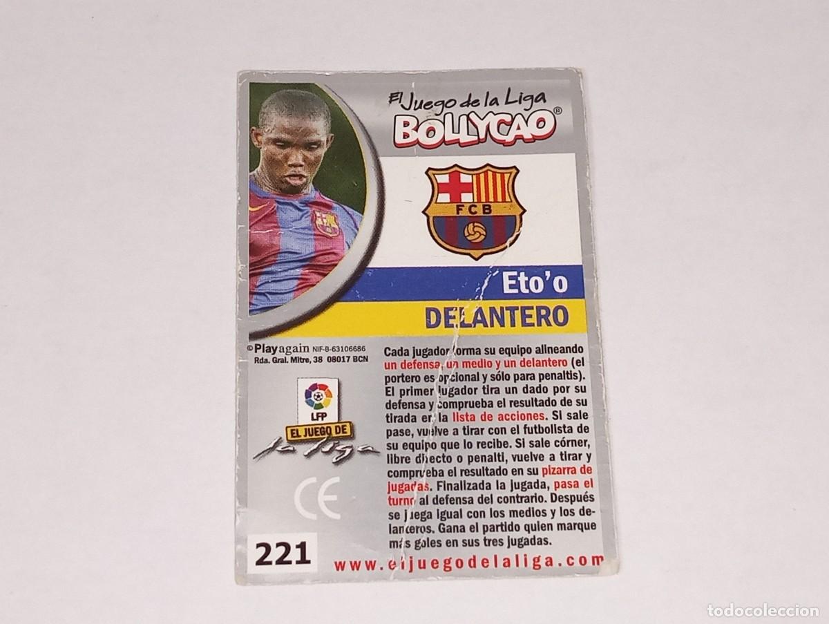 Coleccionismo Cromos antiguos: BOLLYCAO PANRICO : ANTIGUO CROMO N&ordm; 221 EL JUEGO DE LA LIGA SAMUEL ETOO F.C BARCELONA A&Ntilde;O 2004