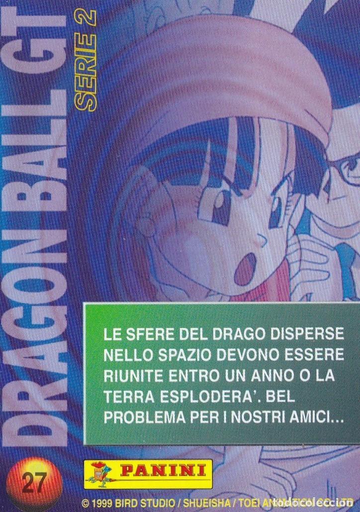 Collectable Antique Stickers: CROMO TRADING / CARTA 27 DRAGON BALL GT SERI 2, PANINI 1999 (ED ITALIANA)