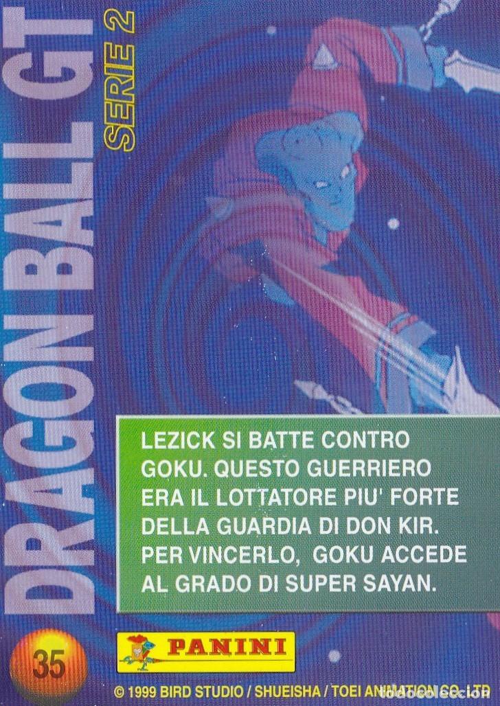 Collectable Antique Stickers: CROMO TRADING / CARTA 35 DRAGON BALL GT SERI 2, PANINI 1999 (ED ITALIANA)