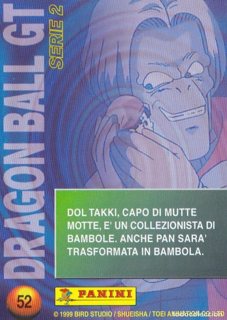 Colecionismo Cromos antigos: CROMO TRADING / CARTA 52 DRAGON BALL GT SERI 2, PANINI 1999 (ED ITALIANA)