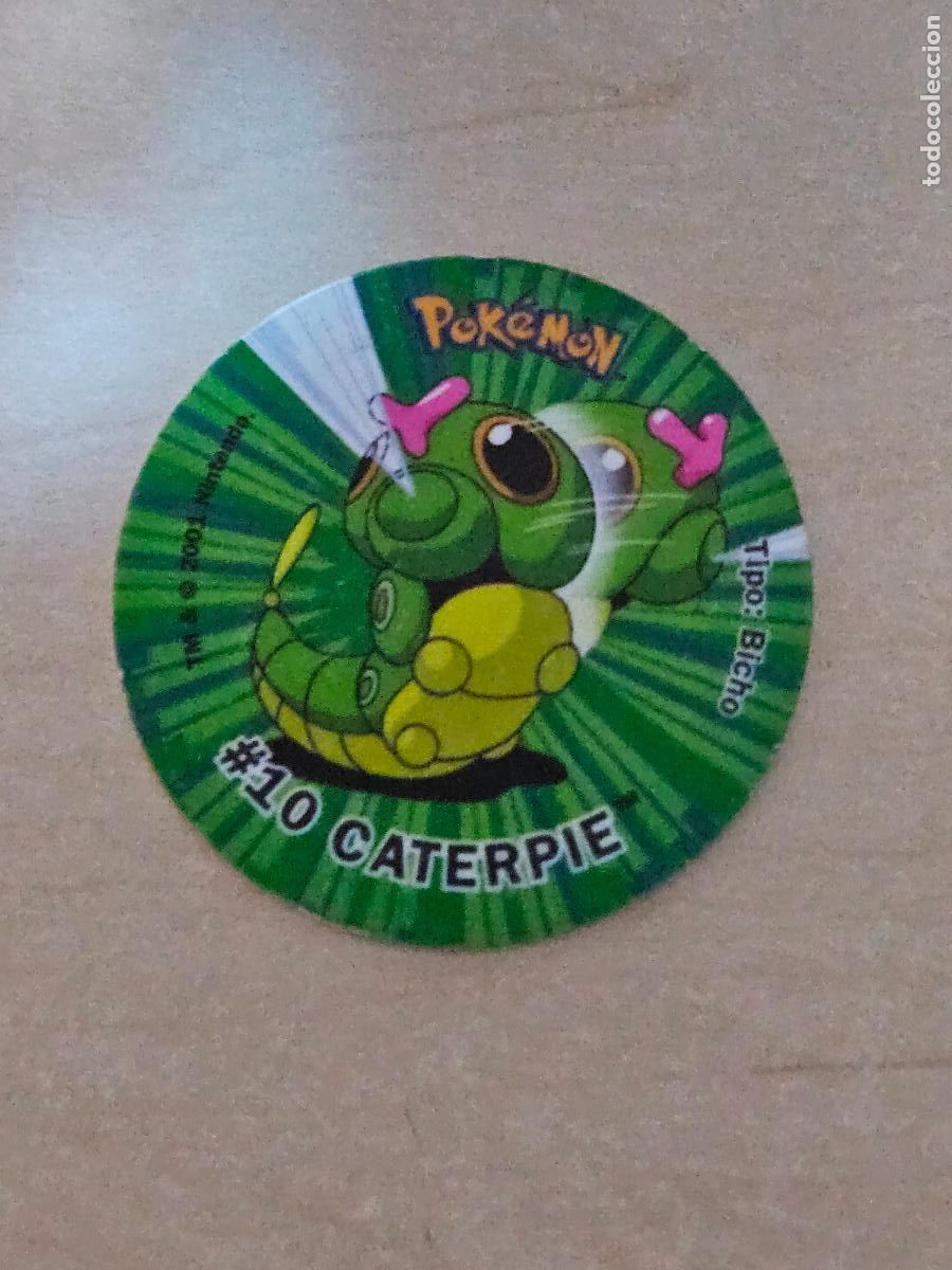 Coleccionismo Cromos antiguos: TAZO 10 CATERPIE - POKEMON ATTACK TAZOS