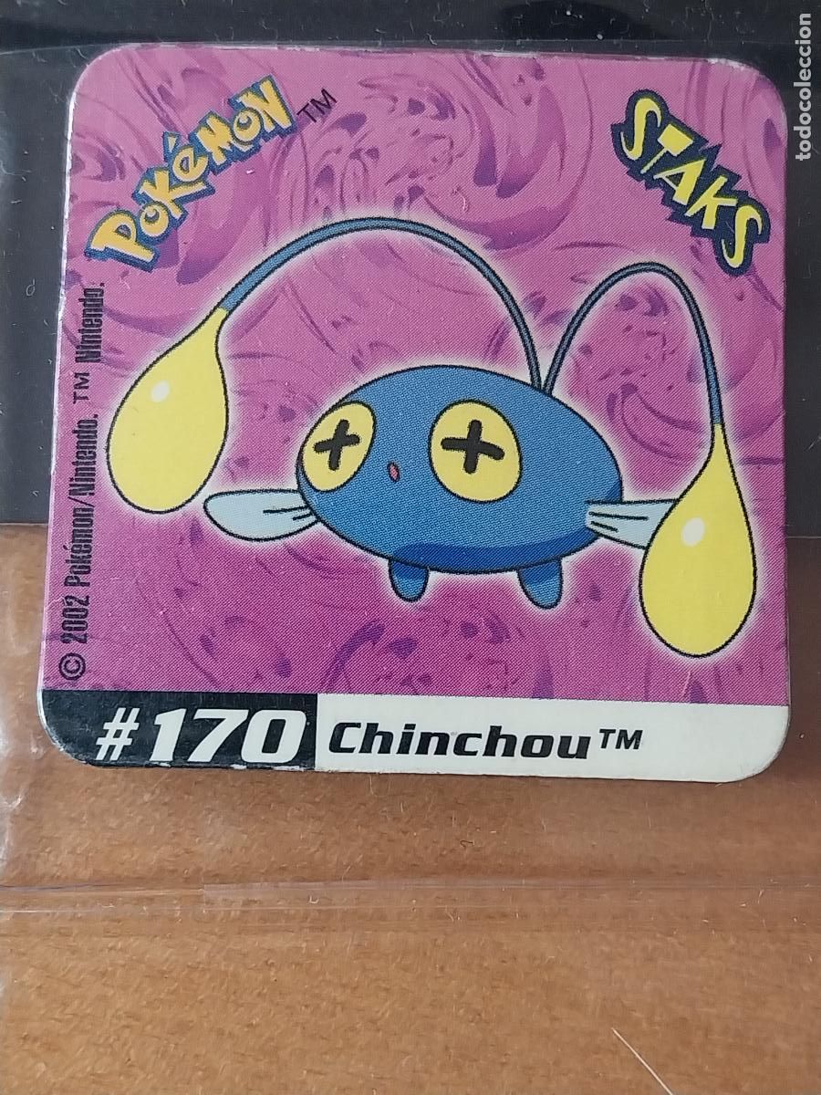 Colecionismo Cromos antigos: POKEMON STAKS NINTENDO 2002 170 CHINCHOU JUGADO