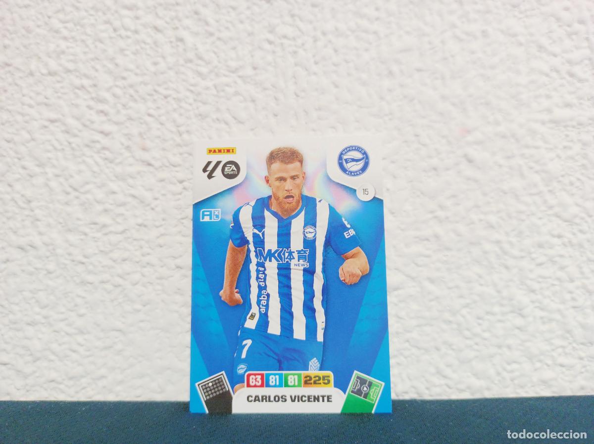 Coleccionismo Cromos antiguos: 15 CARLOS VICENTE BASE D. ALAVES PANINI ADRENALYN XL 25 26