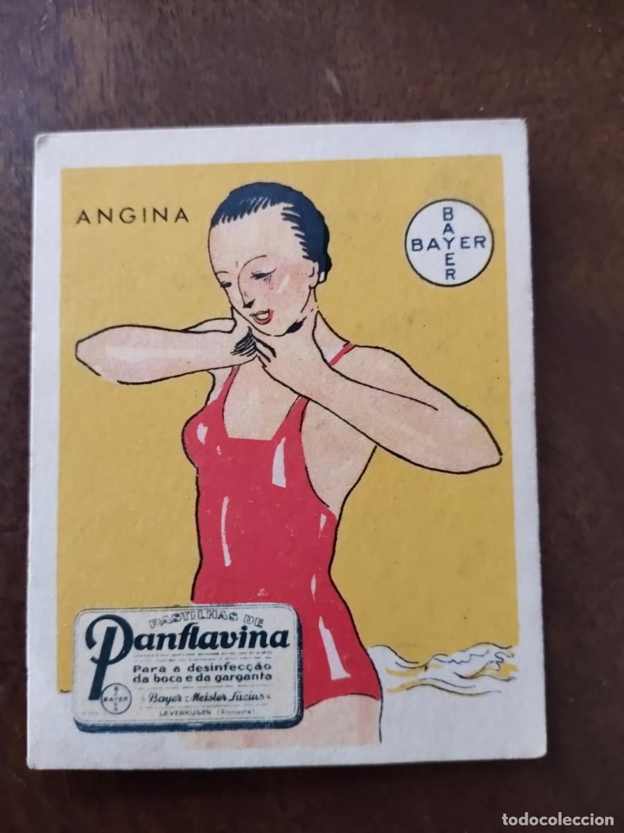 Colecionismo Cromos antigos: Cromo publicitario Bayer. Panflavina. Portugal. 5,5 x 7 cm.