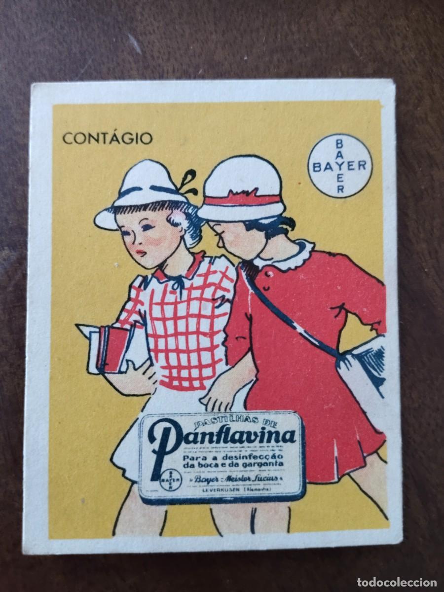 Colecionismo Cromos antigos: Cromo publicitario Bayer. Panflavina. Portugal. 5,5 x 7 cm.