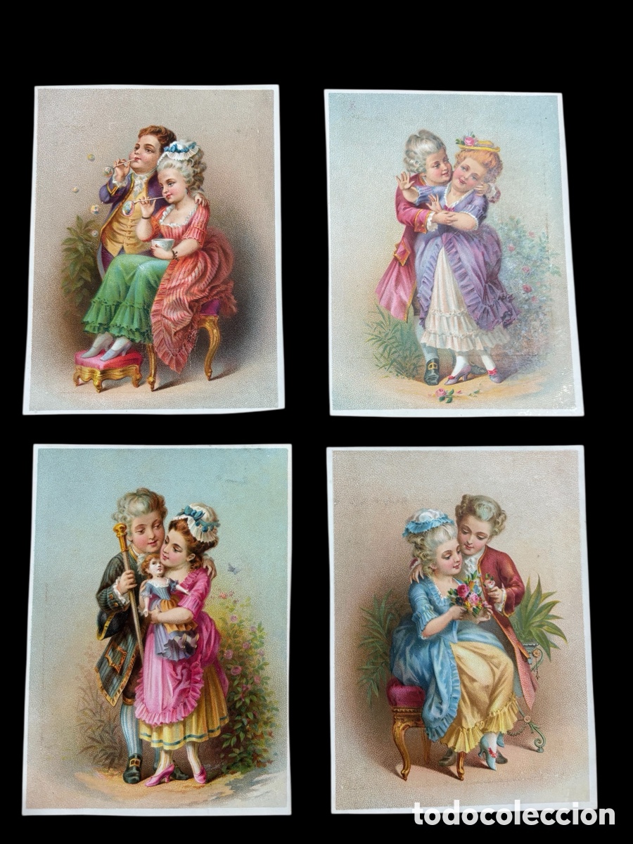 Coleccionismo cromos antiguos: Cuatro cromos franceses. - Foto 1