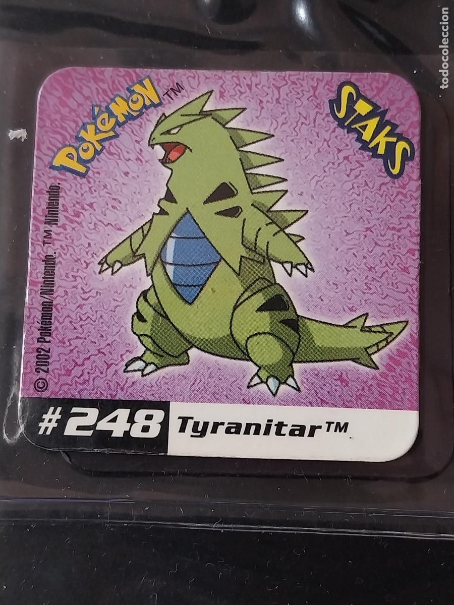 Coleccionismo cromos antiguos: POKEMON STAKS NINTENDO 2002 248 TYRANITAR JUGADO