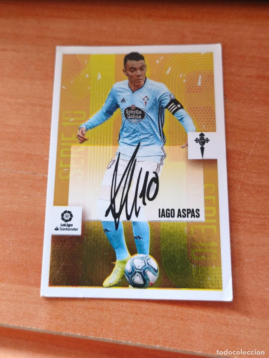 Coleccionismo cromos antiguos: iago aspas, 2020 21 firmado - Foto 1