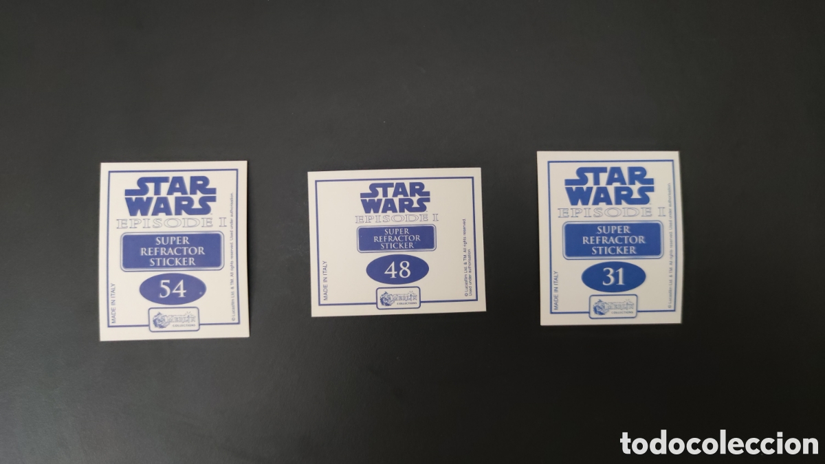 Coleccionismo cromos antiguos: Pack de 3 cromos de Star Wars: Episode 1 - Foto 3