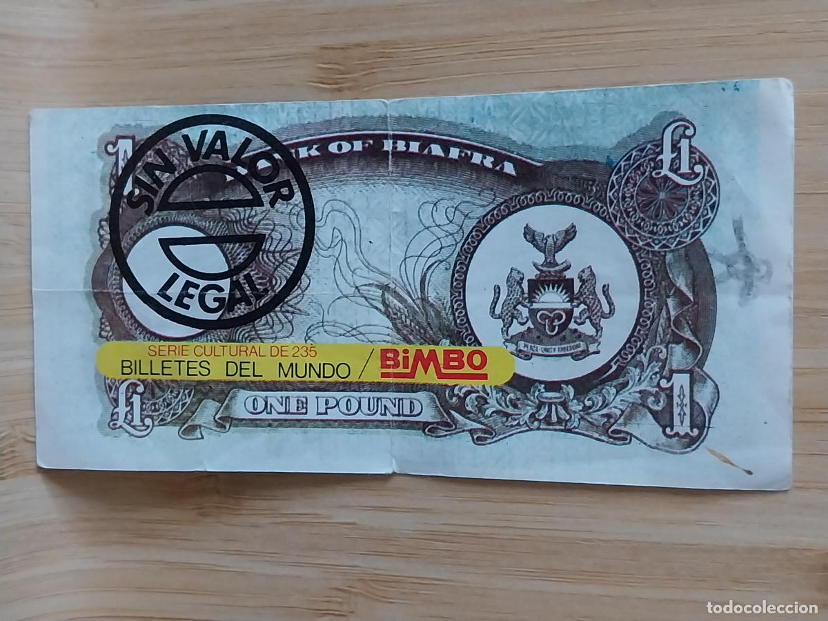 Coleccionismo Cromos antiguos: BIMBO 1 LIBRA BANCO DE BIAFRA A&Ntilde;O 1976 CROMO BILLETE