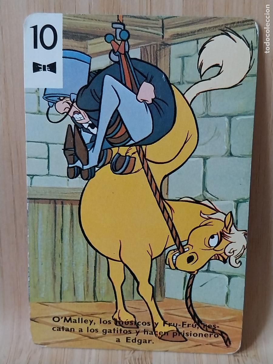 Coleccionismo cromos antiguos: ARISTOGATOS CROMO CARTA 10 CORBATA ORIGINAL ANTIGUA SOLO UN NAIPE NO BARAJA