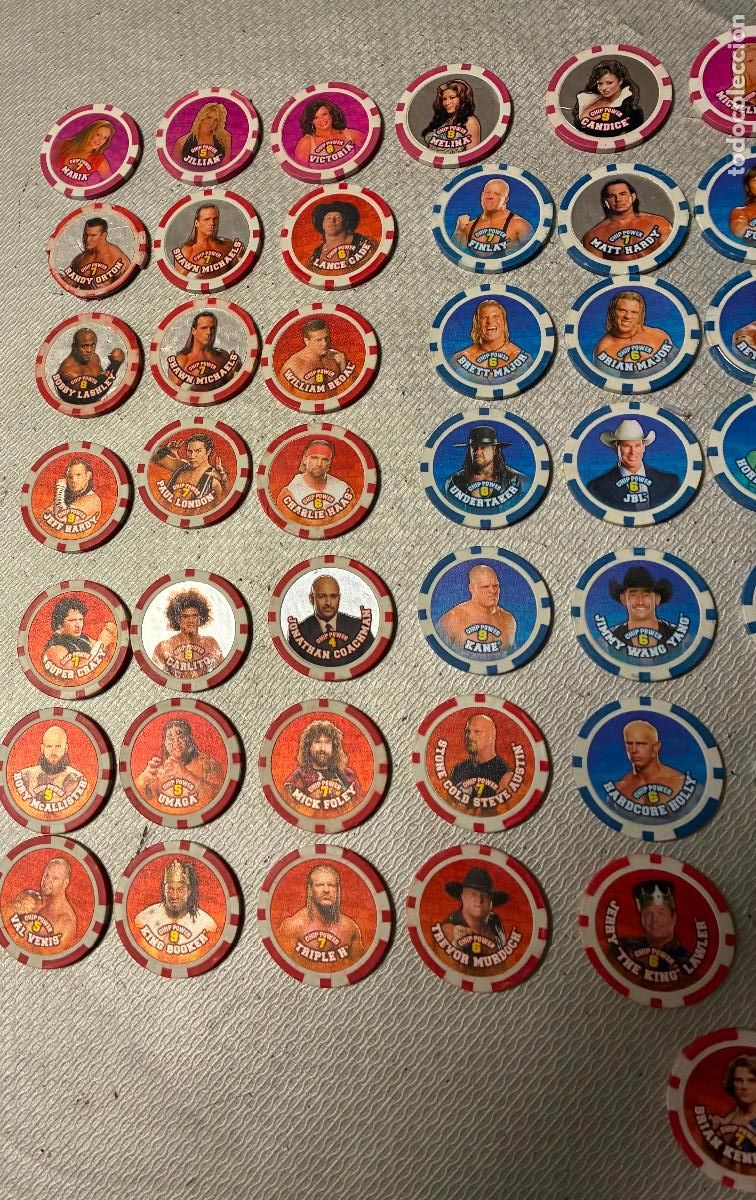 Coleccionismo cromos antiguos: LOTE 71 TAZOS WWE LUCHA LIBRE 2008 - Foto 3