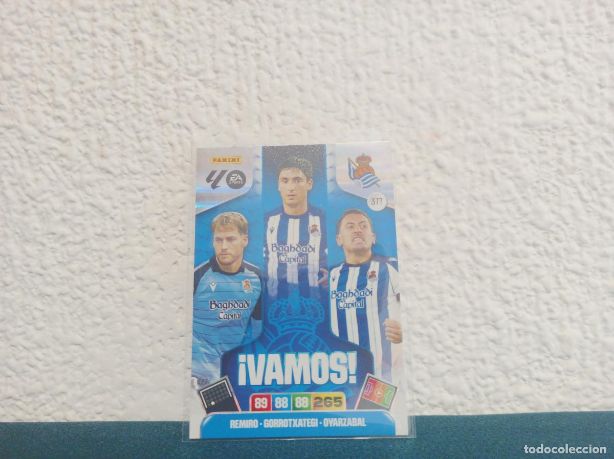 Coleccionismo Cromos antiguos: 377 REAL SOCIEDAD VAMOS REAL SOCIEDAD PANINI ADRENALYN XL 25 26
