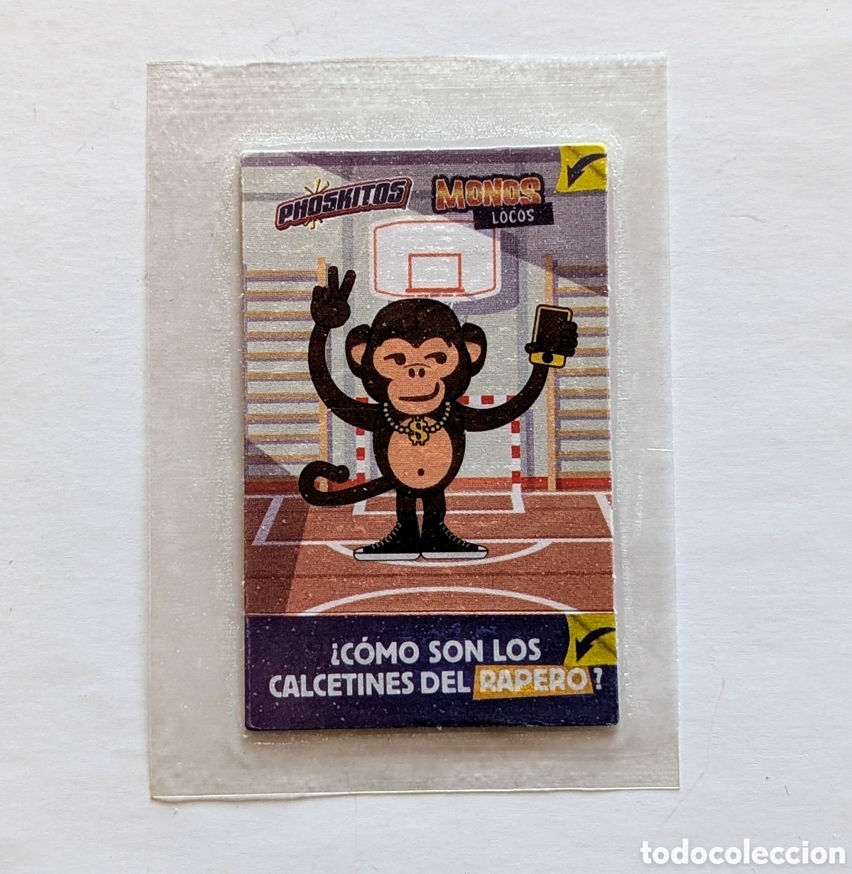 Coleccionismo cromos antiguos: Cromo sin abrir Phoskitos Monos Locos - Foto 1