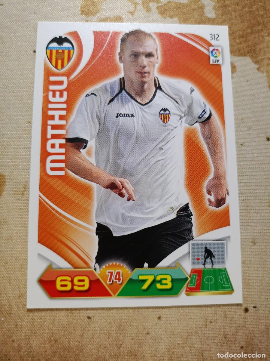 Coleccionismo cromos antiguos: Valencia 312 MATHIEU Adrenalyn 2011-12 - Foto 1