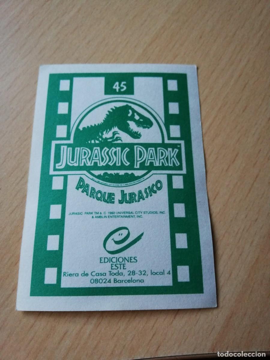 Coleccionismo cromos antiguos: CROMO JURASSIC PARK EDICIONES ESTE - N&ordm; 45 - Foto 2