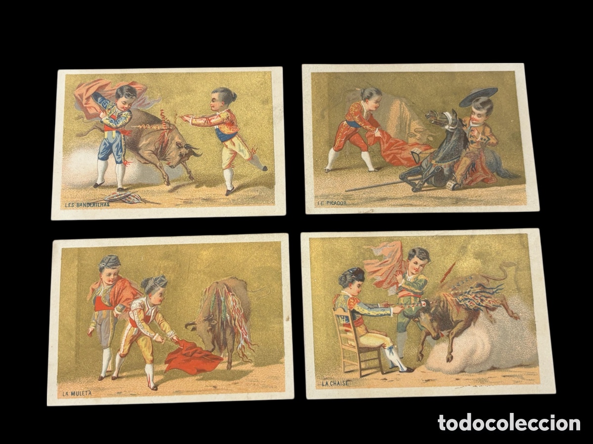 Coleccionismo cromos antiguos: 4 Preciosos cromos Franceses de intercambio - Foto 2