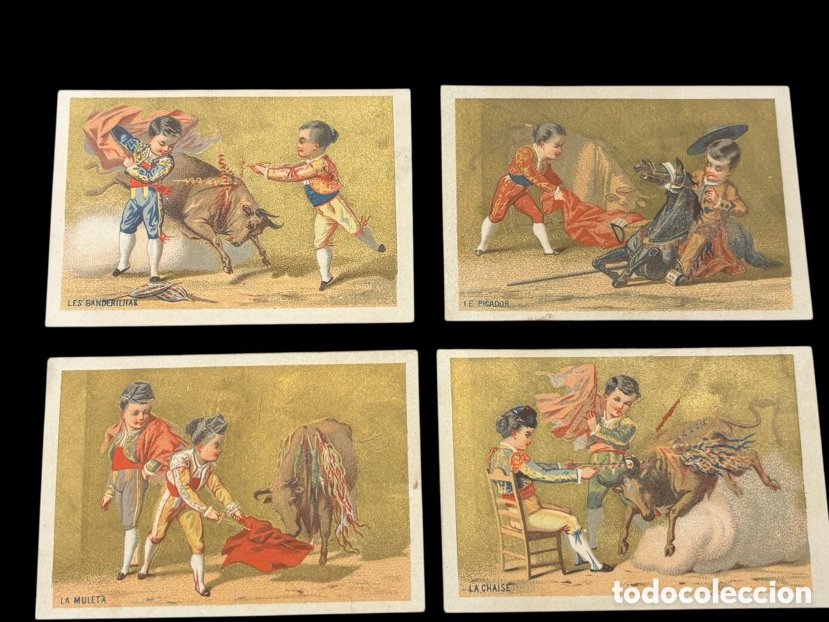 Coleccionismo cromos antiguos: 4 Preciosos cromos Franceses de intercambio - Foto 1