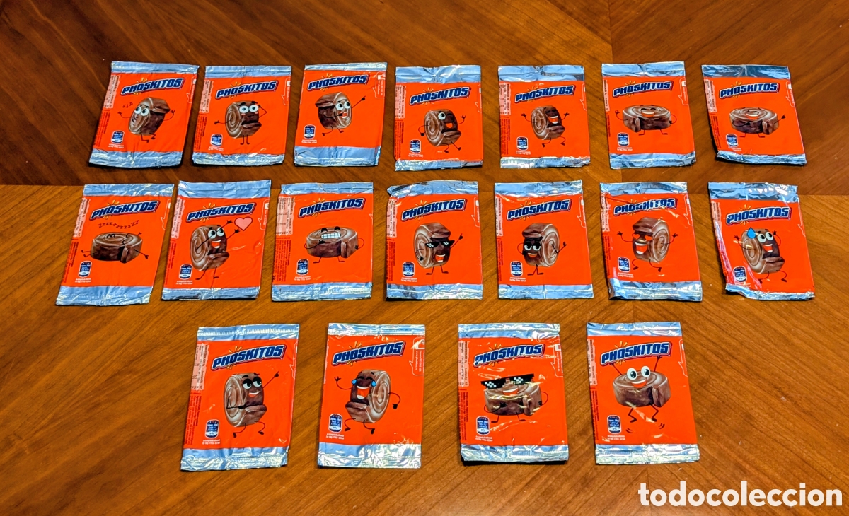 Coleccionismo cromos antiguos: Phoskitos envoltorios colecci&oacute;n completa Pastelitos - Foto 1