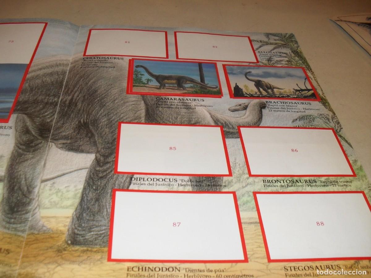 Coleccionismo Cromos antiguos: LAMINA 11-12,CON 4 CROMOS,(LEASE)PROCEDENTES DEL GRAN ALBUM DE LOS DINOSAURIOS,1993