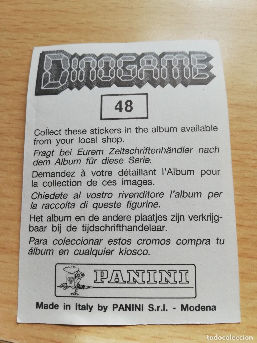 Coleccionismo cromos antiguos: CROMO DINOGAME N&ordm; 48 - PANINI - Foto 2