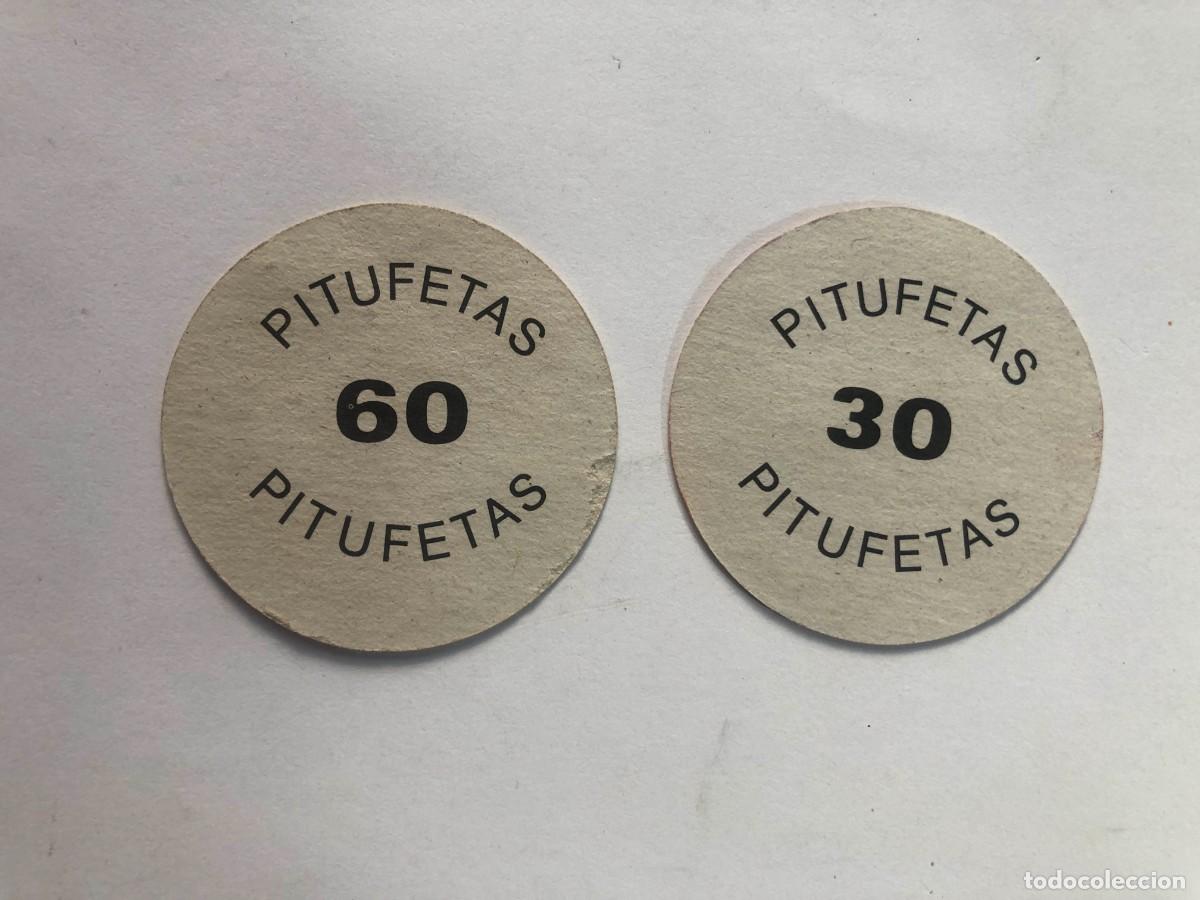 Coleccionismo cromos antiguos: 2 TAZOS CART&Oacute;N / PITUFETAS - Foto 2
