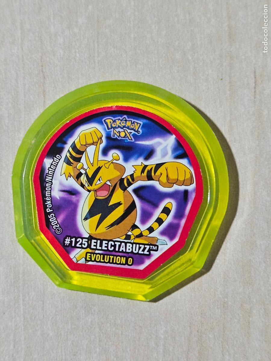 Coleccionismo cromos antiguos: TAZO 125 ELECTABUZZ - POK&Eacute;MON NOX - Foto 1