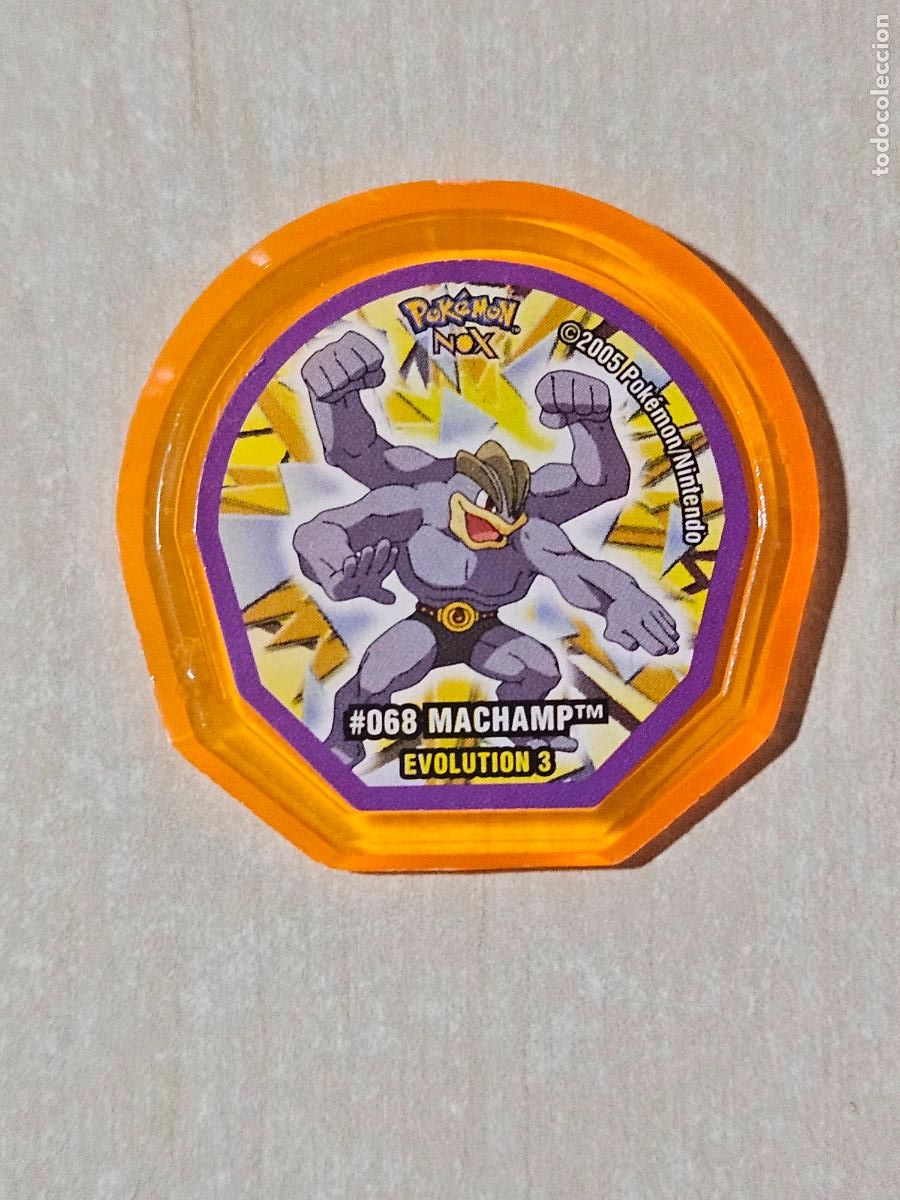 Coleccionismo cromos antiguos: TAZO 068 MACHAMP - POK&Eacute;MON NOX - Foto 1