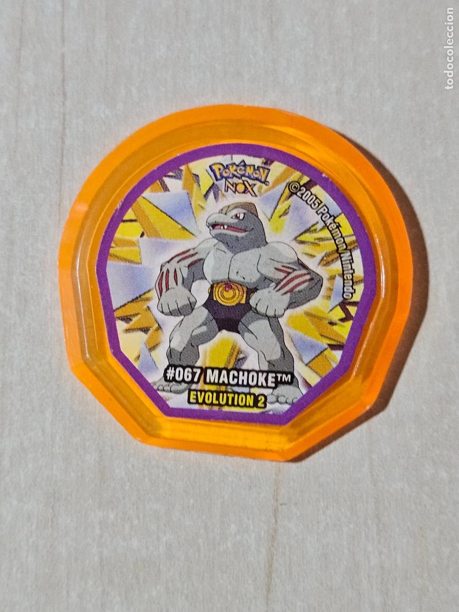 Coleccionismo cromos antiguos: TAZO 067 MACHOKE - POK&Eacute;MON NOX - Foto 1