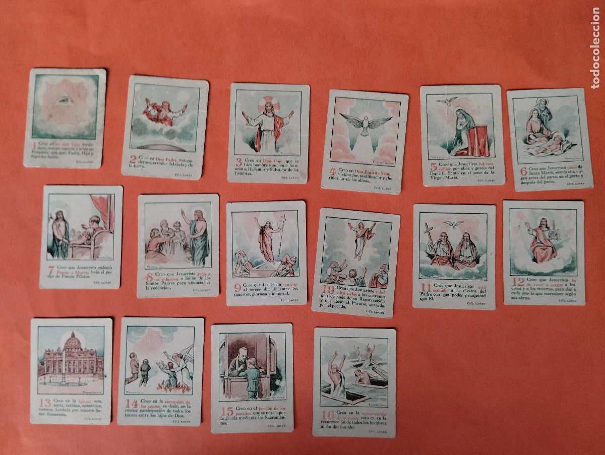 Coleccionismo cromos antiguos: 16 CROMOS RELIGIOSOS ED. LUMEN - Foto 1