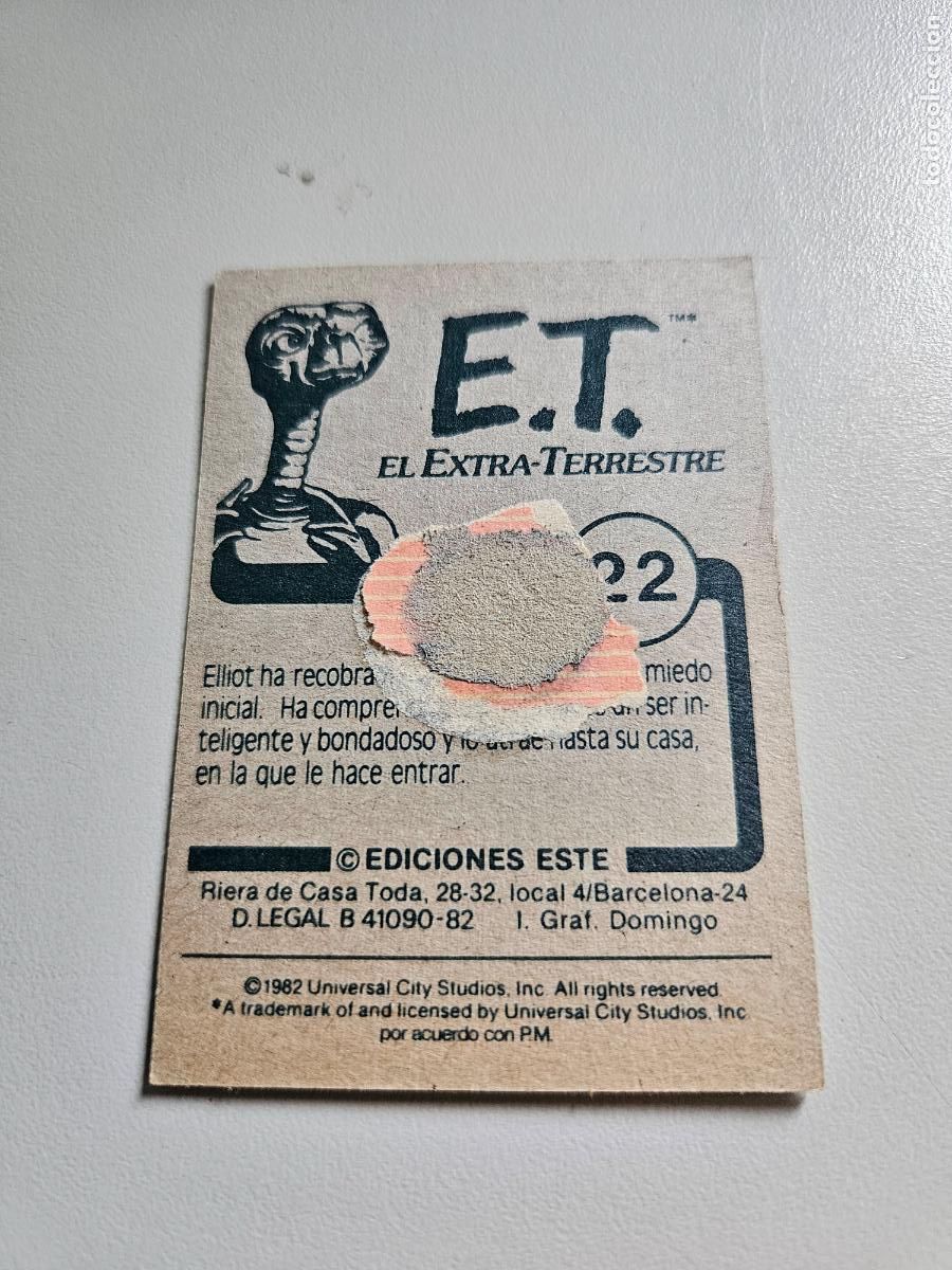 Coleccionismo cromos antiguos: Cromo E.T. El extraterrestre n&uacute;mero 22 / Ediciones Este 1982 - Foto 2