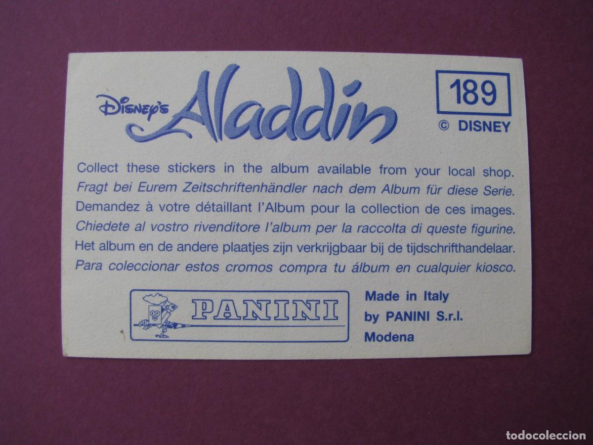Coleccionismo cromos antiguos: CROMO DE ALADDIN. PANINI N&ordm; 189. - Foto 2