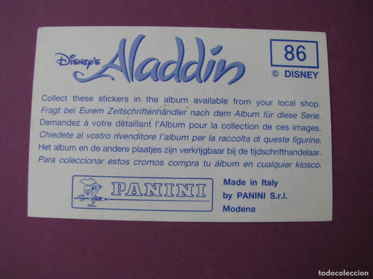 Coleccionismo cromos antiguos: CROMO DE ALADDIN. PANINI N&ordm; 86 - Foto 2