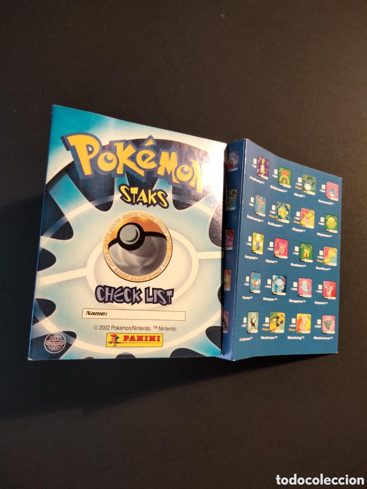 Coleccionismo cromos antiguos: CHECKLIST STAKS POKEMON 2002 NINTENDO PANINI - Foto 2
