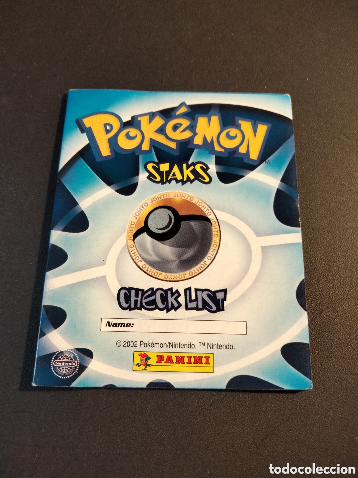 Coleccionismo cromos antiguos: CHECKLIST STAKS POKEMON 2002 NINTENDO PANINI - Foto 1
