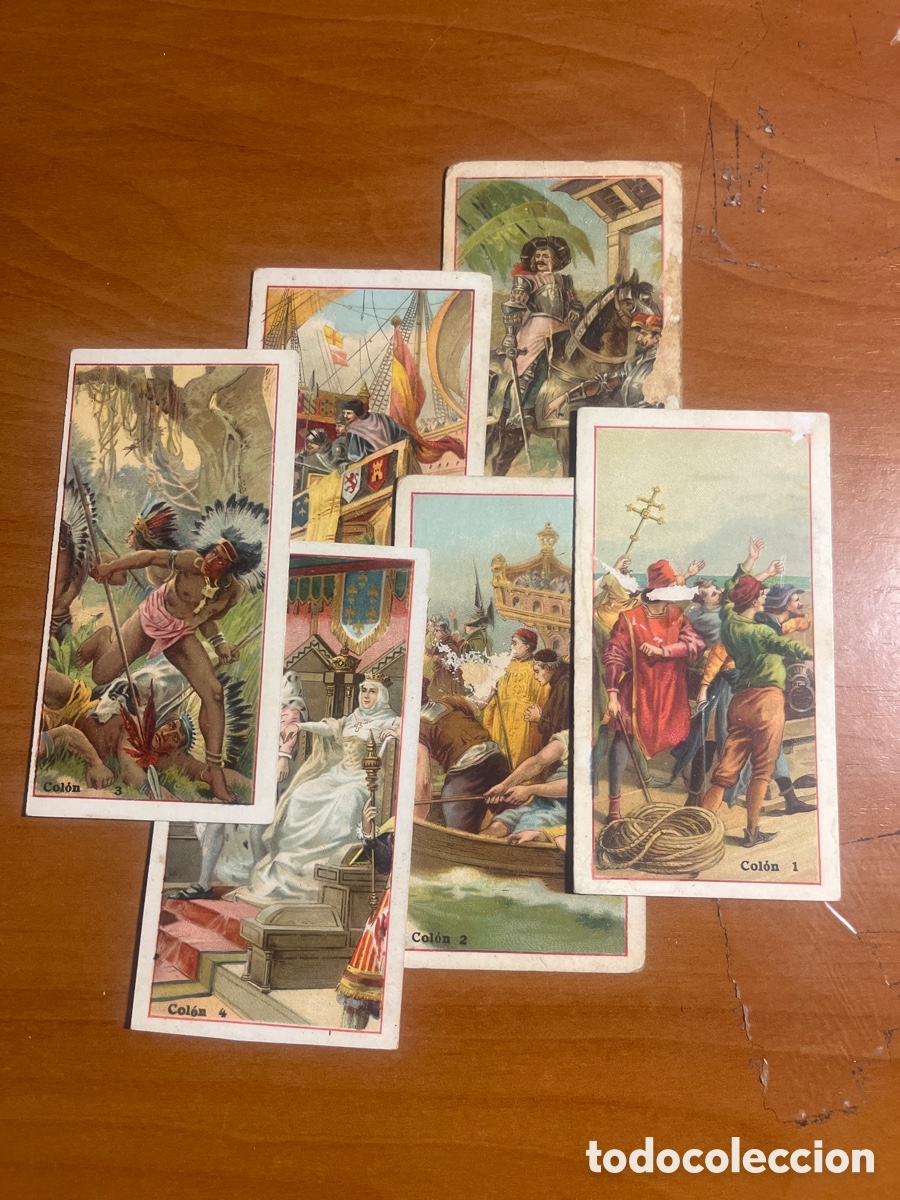 Coleccionismo cromos antiguos: COLECCI&Oacute;N COLON, 6 CROMOS COMPLETA, (CHOCOLATES JUNCOSA) - Foto 1