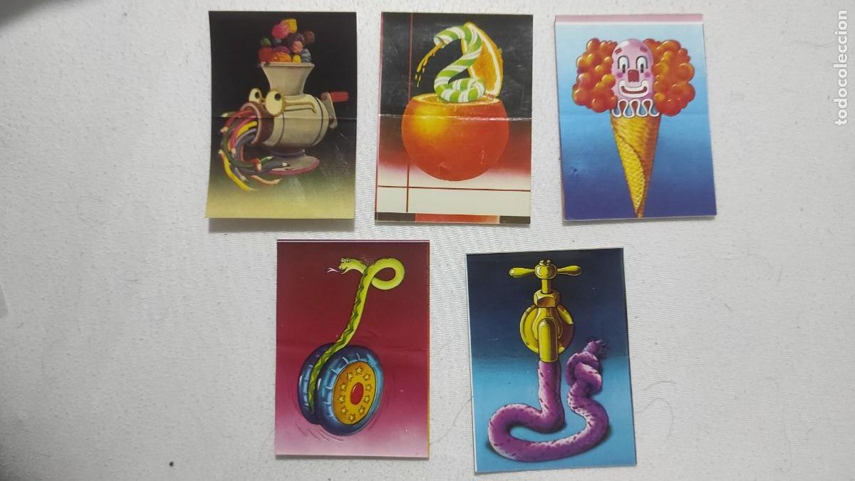 Coleccionismo Cromos antiguos: 5 Cromos pegatina sin pegar Panrico Dibulocos