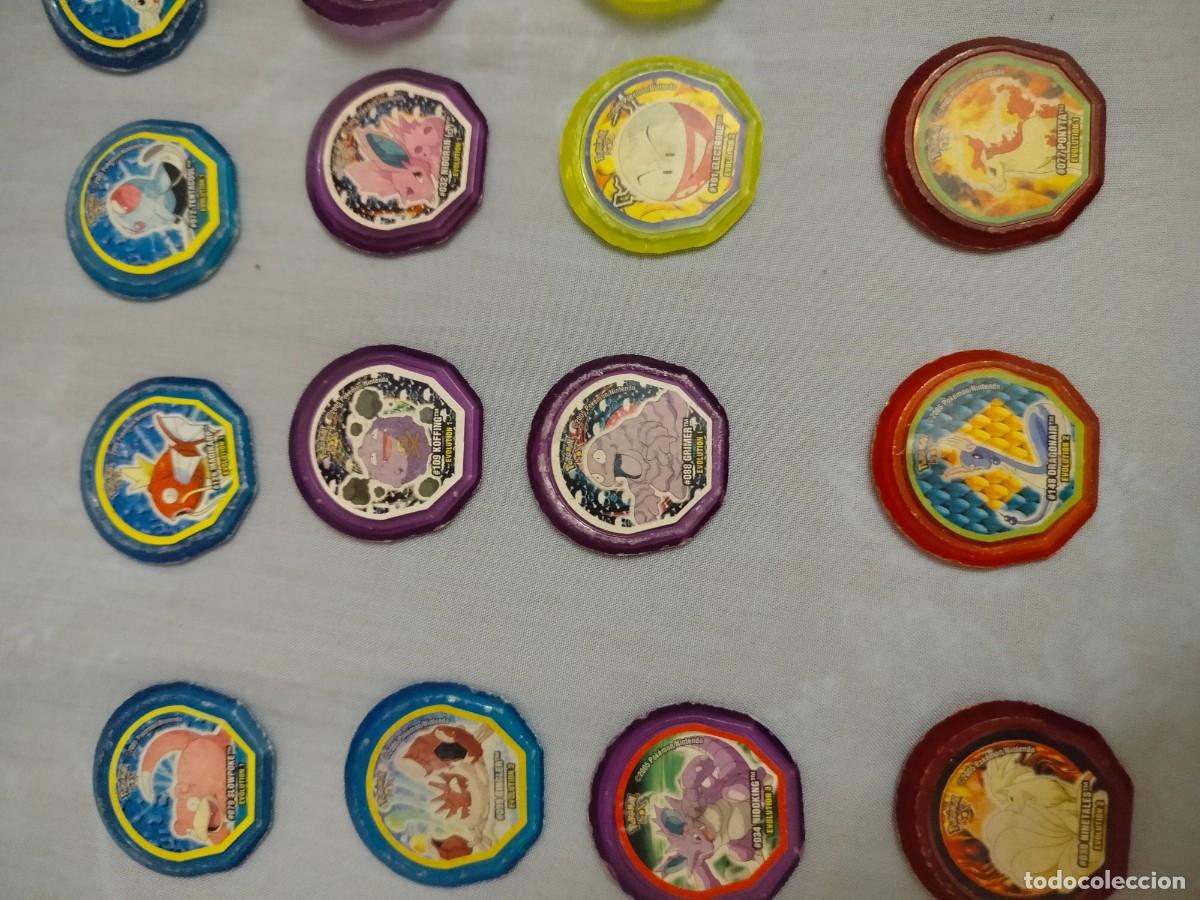Coleccionismo cromos antiguos: lote 40 tazos pokemon nox - Foto 2
