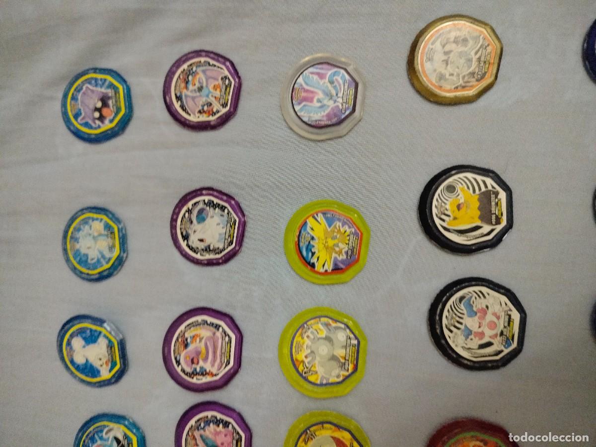 Coleccionismo cromos antiguos: lote 40 tazos pokemon nox - Foto 3