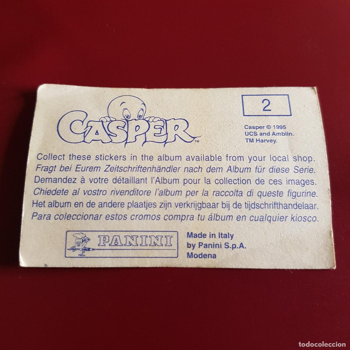Coleccionismo cromos antiguos: PANINI - CASPER - 1995 - 95 - 2 - NUNCA PEGADO - Foto 2