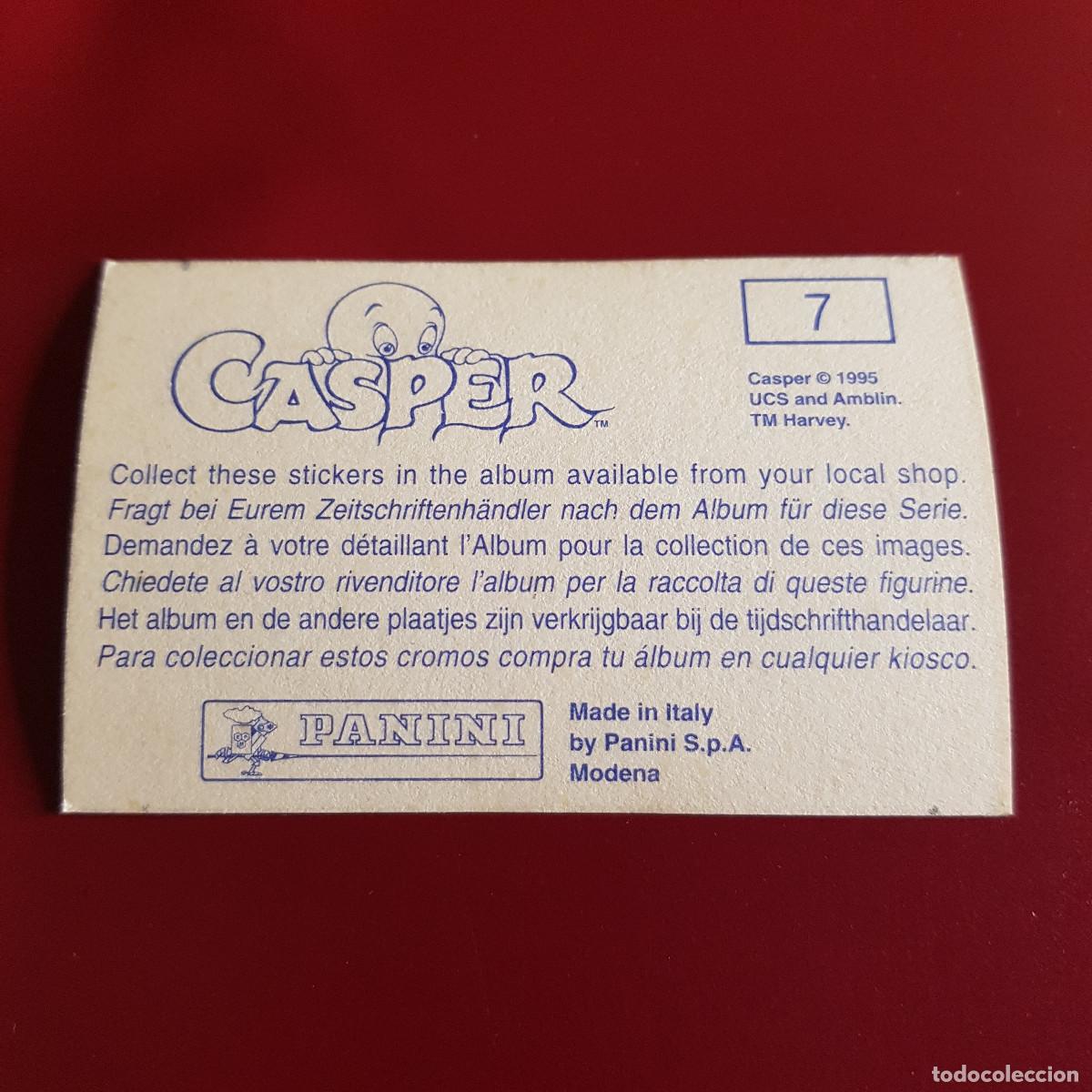 Coleccionismo cromos antiguos: PANINI - CASPER - 1995 - 95 - 7 - NUNCA PEGADO - Foto 2