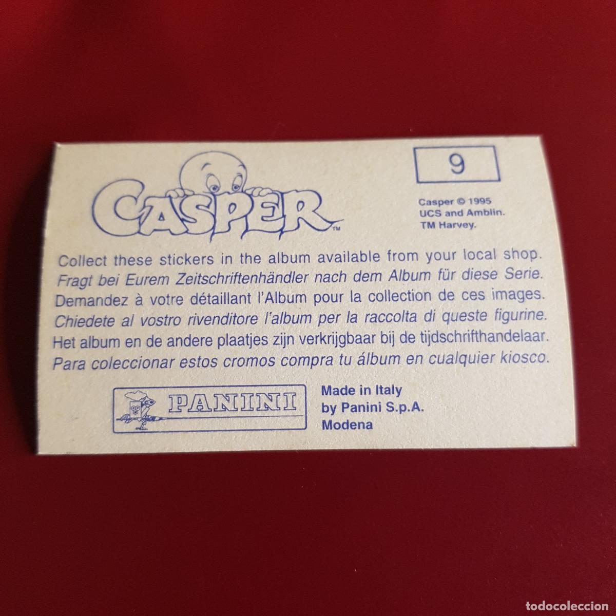 Coleccionismo cromos antiguos: PANINI - CASPER - 1995 - 95 - 9 - NUNCA PEGADO - Foto 2