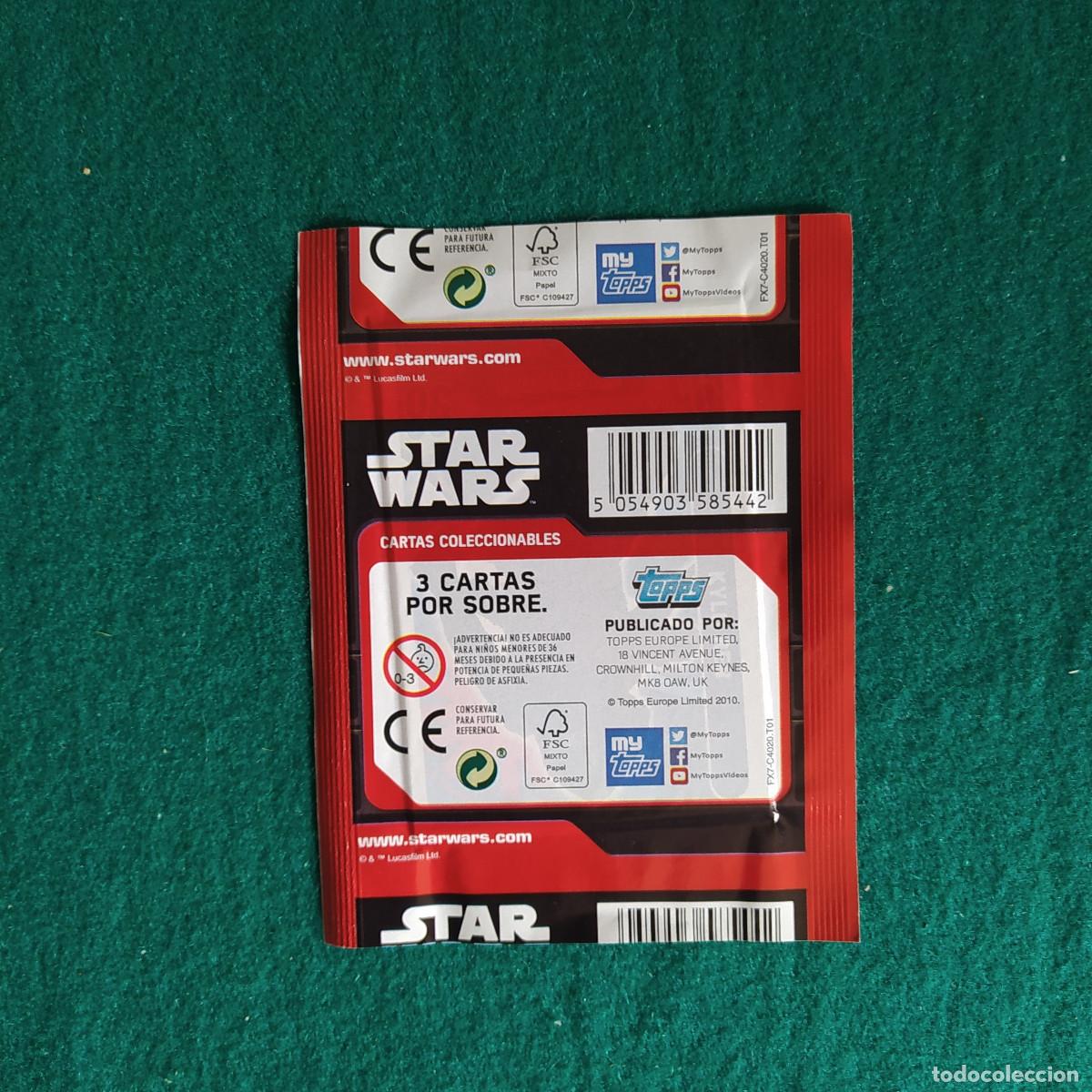 Coleccionismo cromos antiguos: SOBRE STAR WARS TOPPS FORCE ATTAX - Foto 2