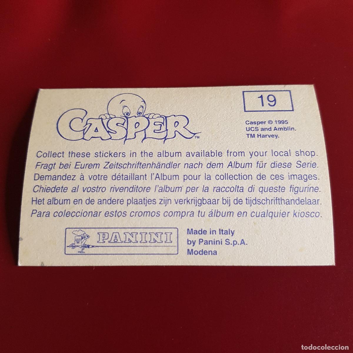 Coleccionismo cromos antiguos: PANINI - CASPER - 1995 - 95 - 19 - NUNCA PEGADO - Foto 2