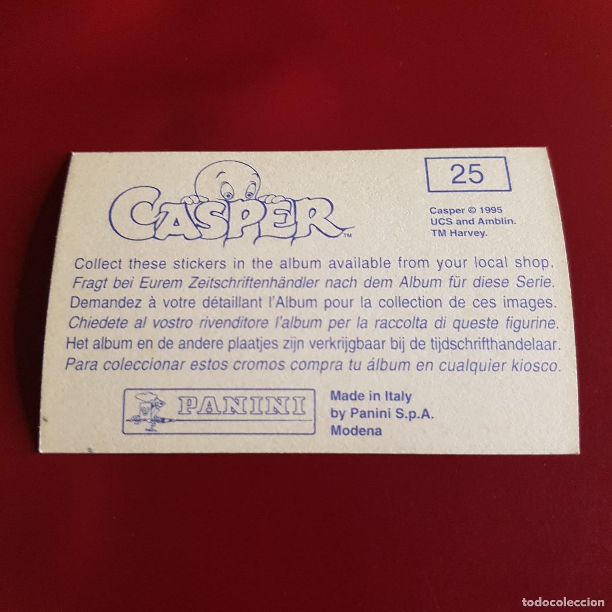 Coleccionismo cromos antiguos: PANINI - CASPER - 1995 - 95 - 25 - NUNCA PEGADO - Foto 2