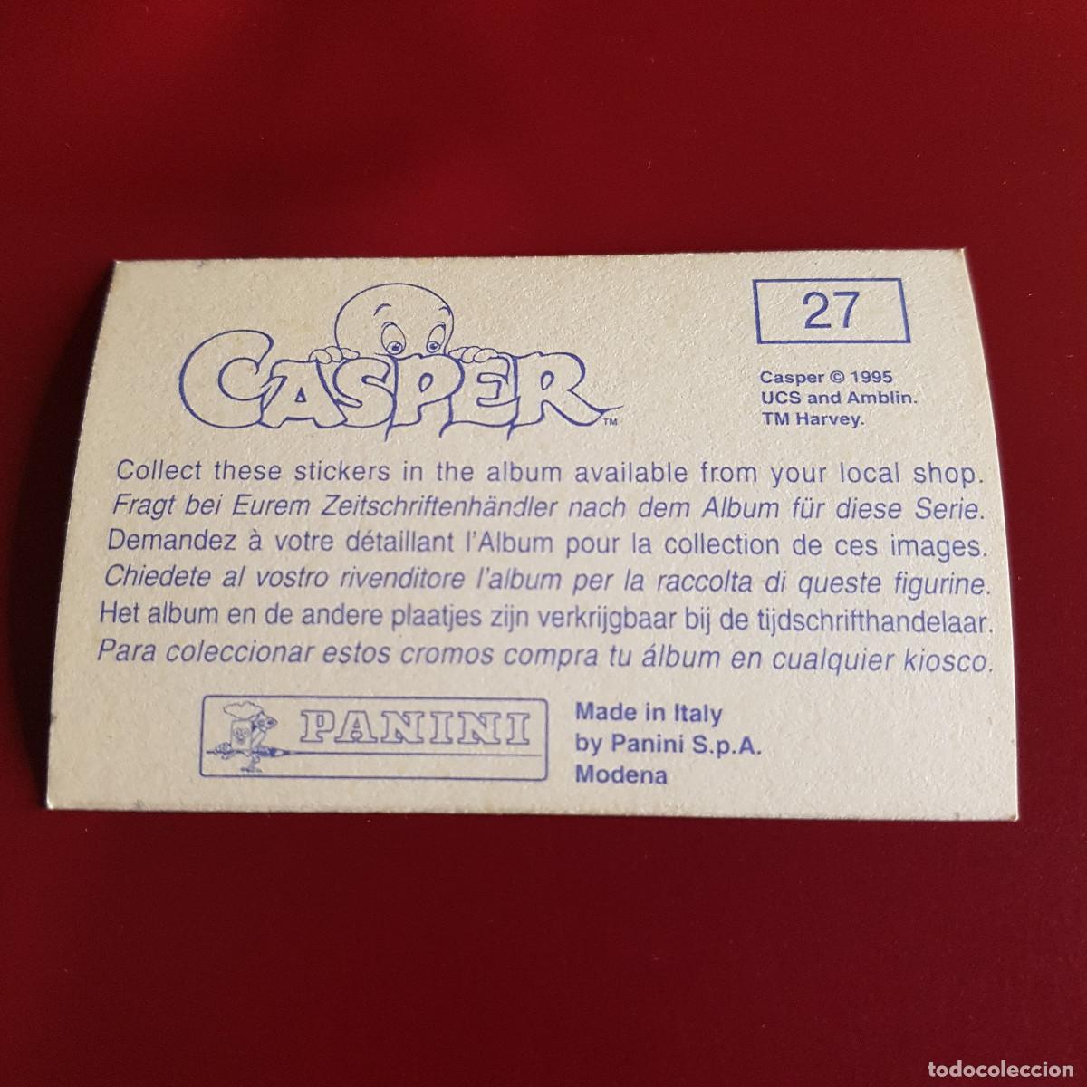 Coleccionismo cromos antiguos: PANINI - CASPER - 1995 - 95 - 27 - NUNCA PEGADO - Foto 2